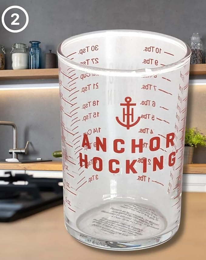 Anchor Hocking Graduated Measuring Glass, Set of 2, Clear