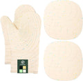 4 Pieces Oven Mitts and Pot Holders of Macaron Color Thickened Non-Slip Silicone Kitchen Gloves, Heat Resistant up to 500F, Essential for Kitchen Baking (makal-bai)