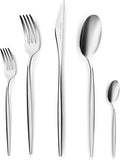 Karaca Lizbon 60-Piece Cutlery Set for 12 People -18/10 Stainless Steel, Dinnerware Tableware Silverware Service, includes Forks, Spoons, knives, forks, Teaspoons, Mirror Polished, Dishwasher Safe