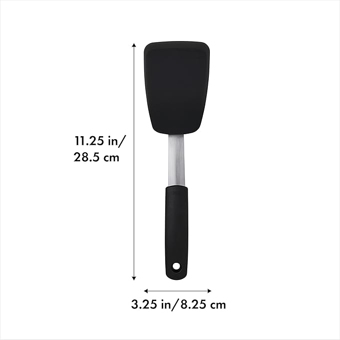OXO Good Grips Small Silicone Flexible Turner Black