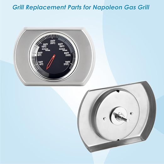 Grill Temperature for Napoleon Prestige 500, Built-in Prestige 500, Rogue 425 XT 525 Rogue SE 425 365, Prestige PRO 500 Temperature Gauge Replacement Parts for Napoleon Grill Accessories