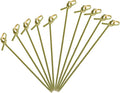 Minisland 200 Pcs Premium Bamboo Cocktail Toothpicks 4.7 and 6 Inch Long Knotted Skewers for Fruit Kabobs, Appetizers, Sandwiches, Drinks -MSL137