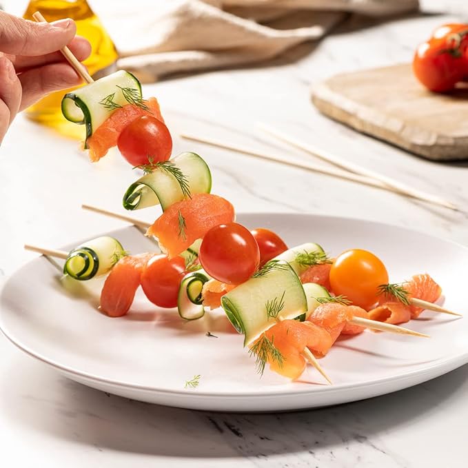 GUSTO [10 Inch - 100 Count] Bamboo Skewers for Shish Kabob, Grilling, Fruits, Appetizers, and Cocktails (Formerly Comfy Package)