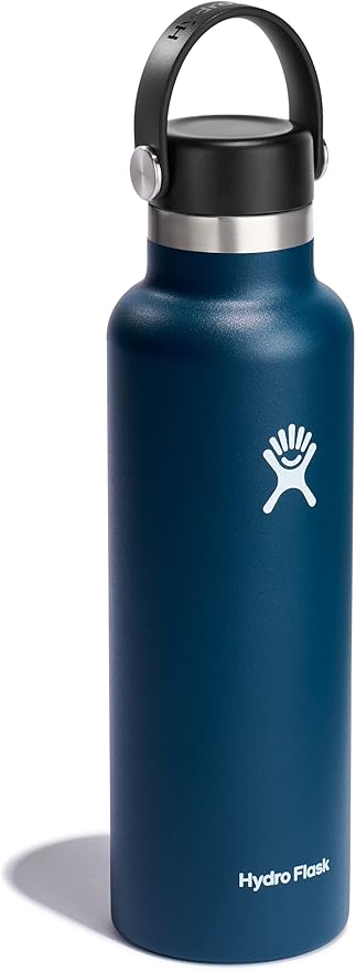 Hydro Flask Water Bottle - Insulated Stainless Steel - Non Spill, Leakproof in 21 Oz Indigo Blue