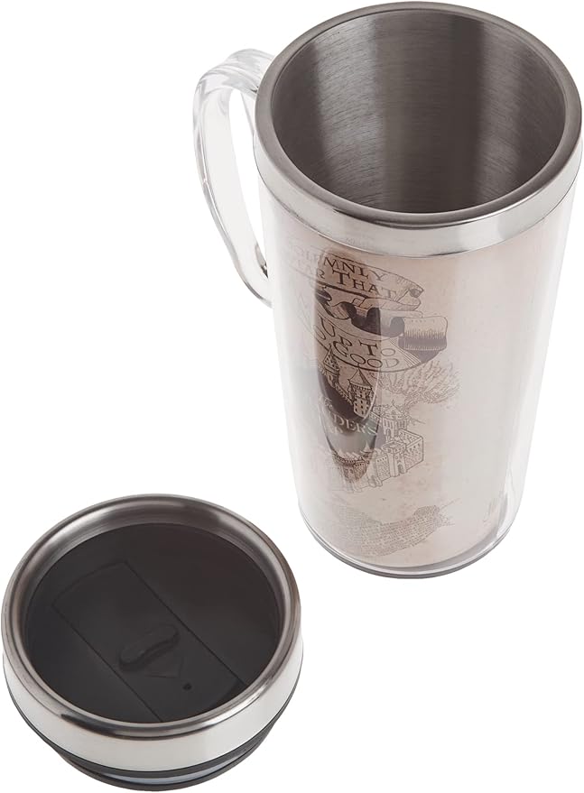Spoontiques Harry Potter Solemnly Swear Insulated Travel Mug, Off-White
