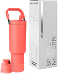 Simple Modern Trek Pivot | 40oz Flip Straw Tumbler with Handle | Water Bottle & Boot | Interchangeable Straw & Chug Lids | Insulated Stainless Steel Jug | Gym Sports Outdoors | Honolulu