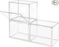 Clear Stackable Plastic Storage Bins with Lid (Clear-L-3 Pack)