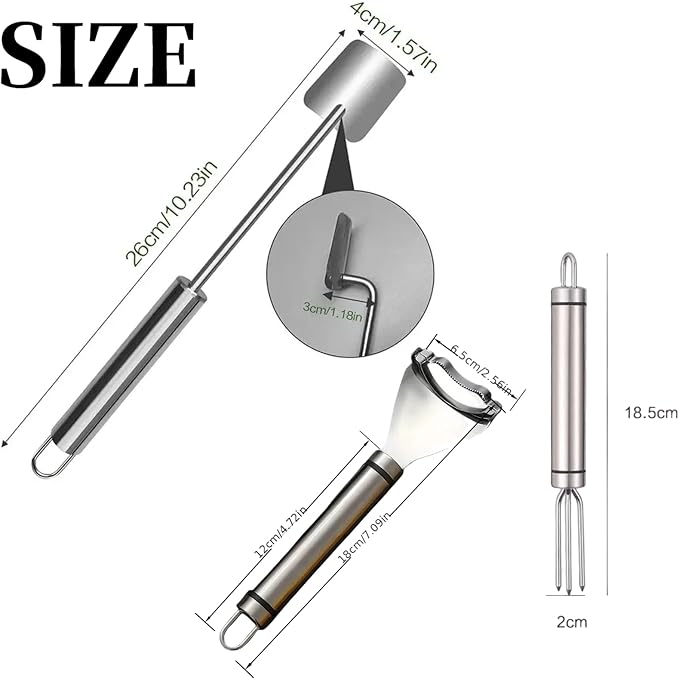 3PCS Corn Peeler Stainless Steel Corn Peeler,Stripper Tool and Corn Holder Set 2025 Corn Planer Cutter Thresher Scraper,Peel Corn Cob Separator Quick，Kitchen Gadgets