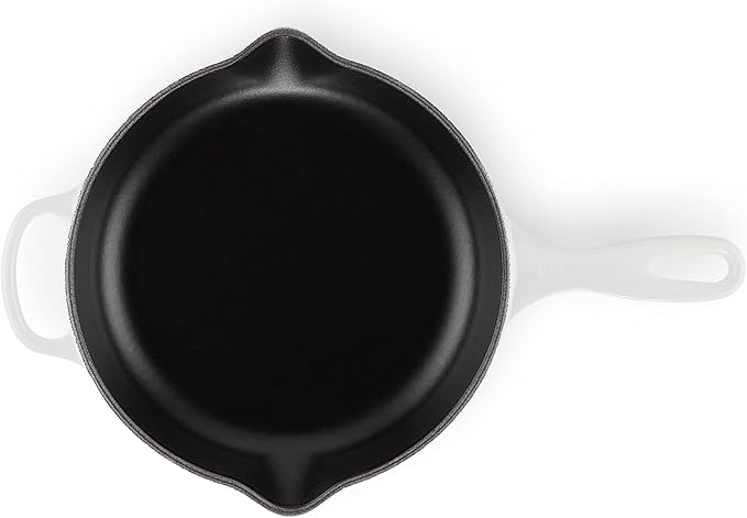 Le Creuset Enameled Cast Iron Signature Iron Handle Skillet, 9", White