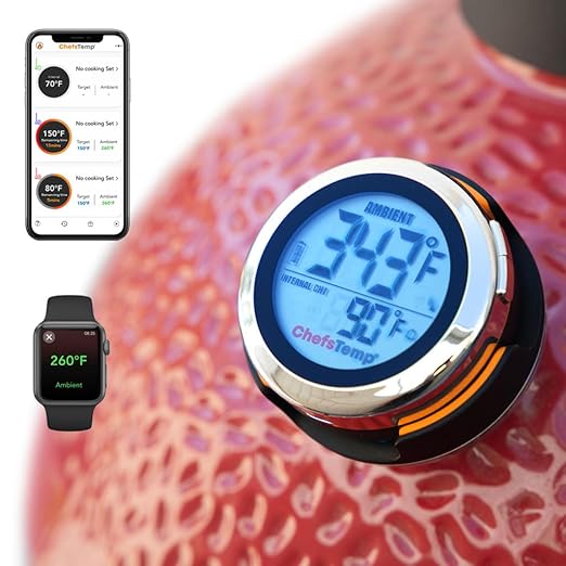 ProTemp S1 Patented Smart Grill Gauge Thermometer Hub Wi-Fi and Bluetooth for Weber Kamado Joe Grills Smoker Offset Replacement Accessories (Universal Version 3.5"length 0.3"Dia not for Big Green Egg)