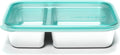 U Konserve Stainless Steel Rectangle Divided Food Storage Bento Box Container, Leak Proof Silicone Lid Dishwasher Safe - Plastic Free, (28oz Island Teal)