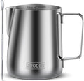 Milk Frothing Pitcher, 15oz 450ml Espresso Steaming Pitchers Stainless Steel Cappuccino Coffee Machine Accessories Barista Tools, Steamer Froth Pitchers Milk Jug Cup with Decorating Pen Latte Art