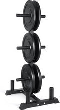 CAP Barbell 2-Inch Olympic Bumper Plate Weight Set with 6 Post Rack | 100-370 lbs | Multiple Options