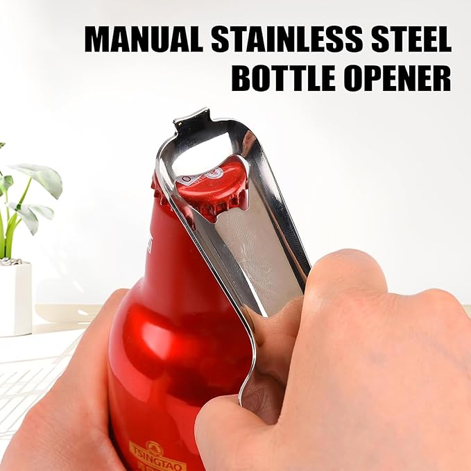 2PCS Jar Opener,Multi-Function Stainless Steel Jar Opener,Practical Multifunctional Jaropener,Easy Twist Manual Handheld Top Remover