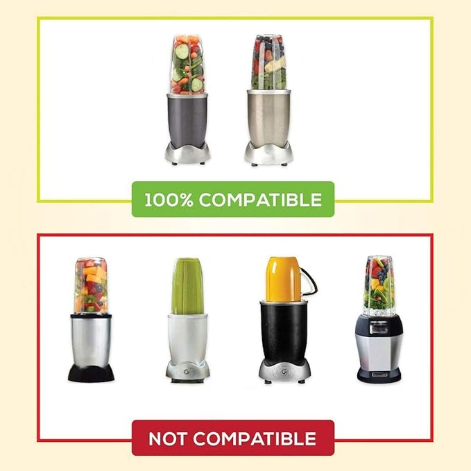 Upgrade Blender Cup and Blade Fit for Nutribullet 600w/900w, Replacement Parts 24oz Cup and Extractor Blade, Blender Accessories (2 Pcs)
