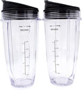 Replacement Blender Cup with Lid (2 Pack) 24 Oz Cups For Ninja Auto iQ BL480 BL482 BL642 BL682 BL450 BN401 BN751 BN801 Foodi SS351 SS151 SS401 Ninja Blender Auto iQ Blade
