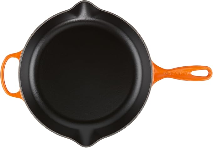 Le Creuset Enameled Cast Iron Signature Iron Handle Skillet, 11.75", Flame