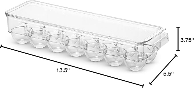 Set Of 8 Refrigerator Pantry Organizer Bins - Clear Food Storage Baskets for Kitchen, Countertops, Cabinets, Fridge, Freezer, Bedrooms, Bathrooms - Stackable Plastic Household Storage Containers