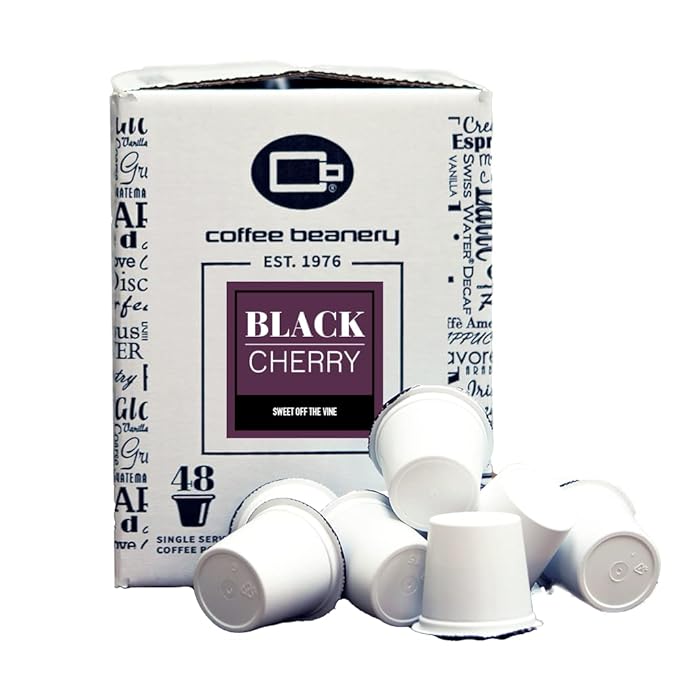Black Cherry Coffee Pods by Coffee Beanery | 192ct Bulk Medium Roast Arbica Coffee