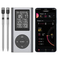Wireless Meat Thermometer with 2 Probes & 800Ft Range - Smart Bluetooth BBQ Grill Thermometer with Standalone Base, NIST Certified ±0.5°F Accuracy, Backlit Display for Oven, Smoker, Kitchen Cooking