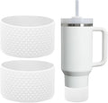 WK IEASON 2 Pcs Tumbler Bottom Protector Boot for Stanley Quencher Adventure 40oz & Stanley IceFlow 20oz 30oz, Stealth Landing-2.83inch Bottom Diameter