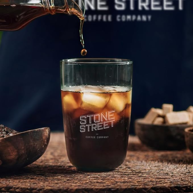 Stone Street Cold Brew Coffee, Strong & Smooth Blend, Low Acid, 100% Arabica, Gourmet Coffee, Whole Bean, Dark Roast, Colombian Single Origin, 2 LB