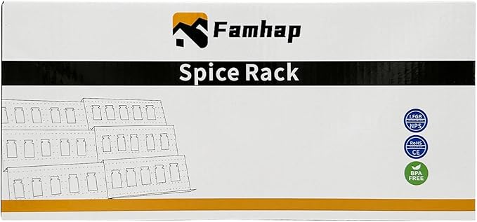 Famhap Spice Drawer Organizer, 6 Pack Drawer Seasoning Organizer Expandable from 11.6" to 23.2" Seasoning Rack Tray Insert for Kitchen Drawers, Spice Rack Tray for Drawer/Countertop (Black)