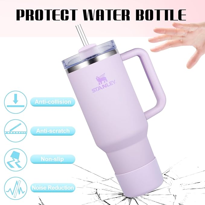 Silicone Boot for Hydro Flask 12-40 OZ Water Bottle, Boot for Stanley Cup 40 30 OZ, Bottom Boots for Hydroflask Sports Water Bottles, Silicone Bottom Cover Sleeve
