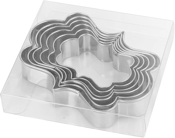 Plaque Cookie Cutters Set, Stainless Steel Sandwiches Cutters Biscuit Molds for Kids,6pcs Sturdy Cutters for Cookies,Sandwiches,Small to Large Size 1.6 to 4.2 inches