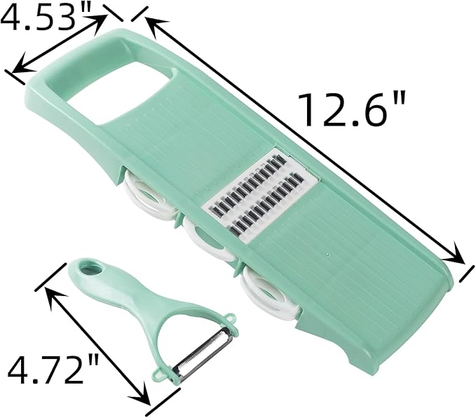 Mandoline Food Slicer for Kitchen 7-in-1 Vegetable/Cheese/Potato/Carrot/Cucumber Grater,Slicer, Cutter, Grinder,Waffle Fry Cutter For Potatoes,Julienne Peeler