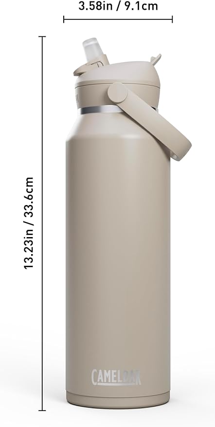 CamelBak Thrive Flip Straw Insulated Stainless Steel Water Bottle Stone, 40oz