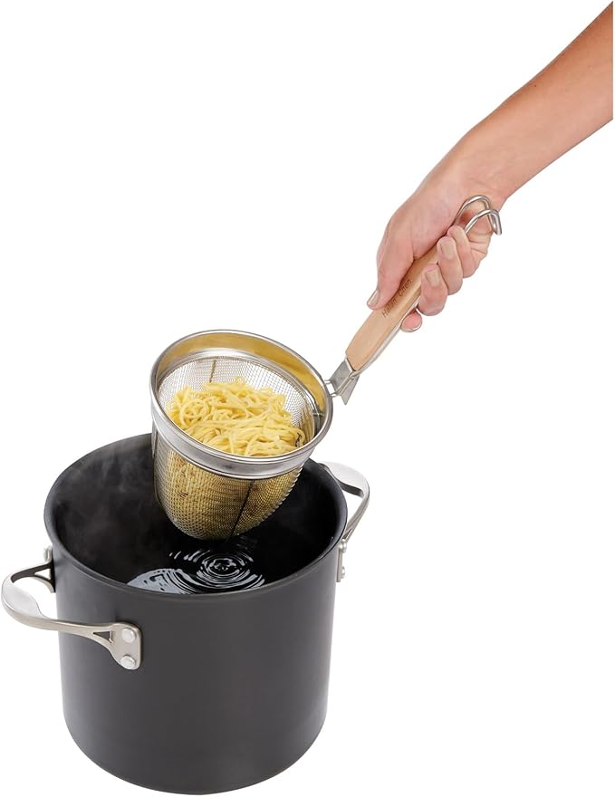 Helen's Asian Kitchen Helen’s Asian Kitchen Stainless Steel Mesh Spide, 6-Inch, Basket, Silver