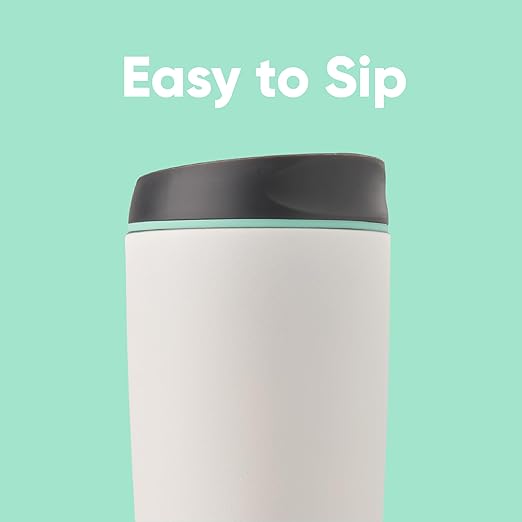 Owala SmoothSip Insulated Stainless Steel Coffee Tumbler, Reusable Iced Cup, Hot Coffee Travel Mug, BPA Free 20 oz, Gray (Cloudscape) (Pack of 8)