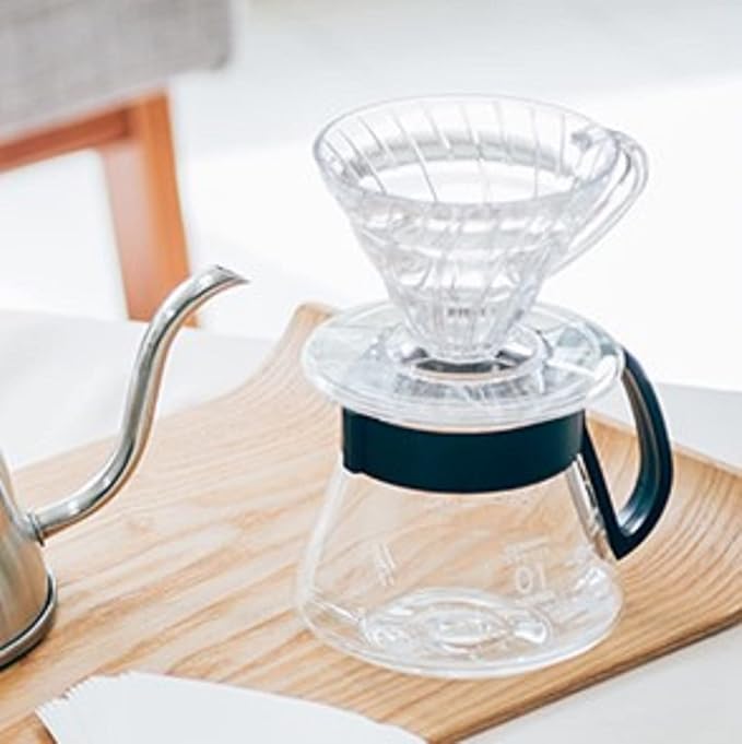 Hario V60 Glass Range Coffee Server, 360ml, Black