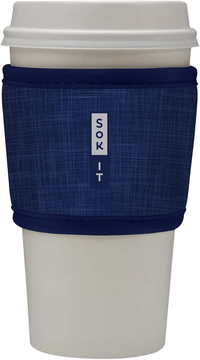 Sok It HotSok Coffee & Tea Reusable Insulated Neoprene Cup Sleeve (Blue Jean)