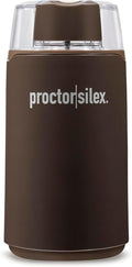 Proctor Silex Electric Coffee Grinder for Beans, Spices and More, Stainless Steel Blades, 12 Cups, Brown