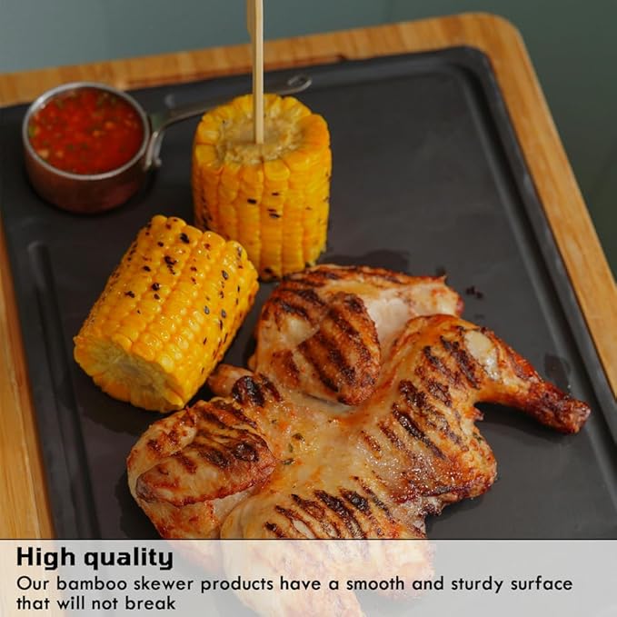200 Pcs 8 Inch Bamboo Wood Paddle Picks Skewers, Toothpicks for Appetizers for Cocktail, Drinks, Appetizers，Fruit, Sausage, Sandwich, Barbeque Snacks, Natural Wooden Paddle Skewer Mini Food