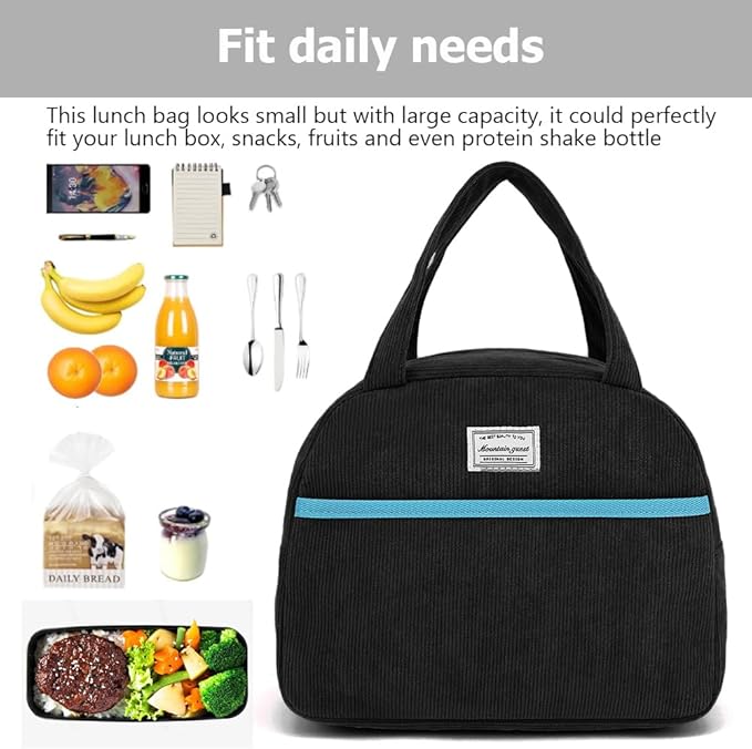 lunch bag women & men,Insulated Cooler Lunch Box Adult Water Resistant Lunch tote bag Shoulder strap not included