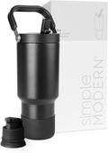 Simple Modern Trek Pivot | 30oz Flip Straw Tumbler with Handle | Water Bottle & Boot | Interchangeable Straw & Chug Lids | Insulated Stainless Steel Jug | Gym Sports Outdoors | Midnight Black