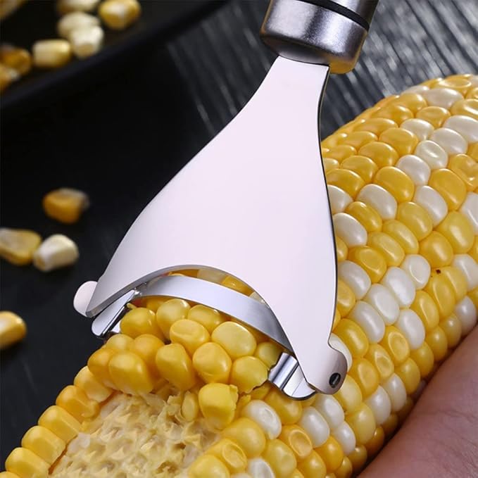 Corn Peeler, Corn stripper for corn on the cob remover tool,Stainless steel multifunctional Kitchen Grips Corn planer Cob Cutter kernels, with Hand Protect