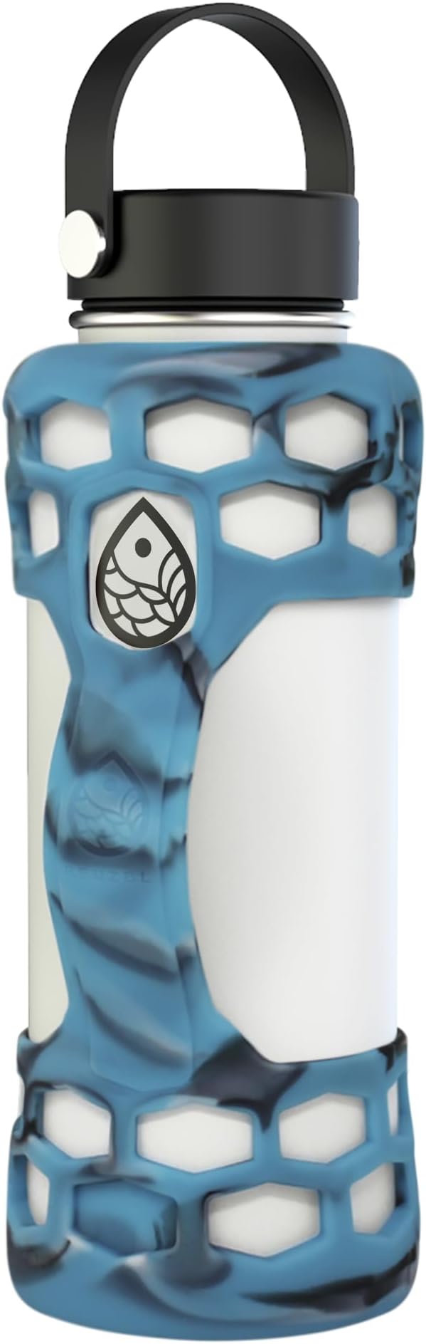 REUZBL Silicone Boot Sleeve Protector with Handle – Compatible with Hydro Flask 40oz, 32oz, 24oz, 21oz – Protective Bottle Bumper for Stainless Steel Water Bottles