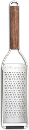 Microplane Master Series Wood Handle Stainless Steel Frame Coarse Blade Cheese Grater