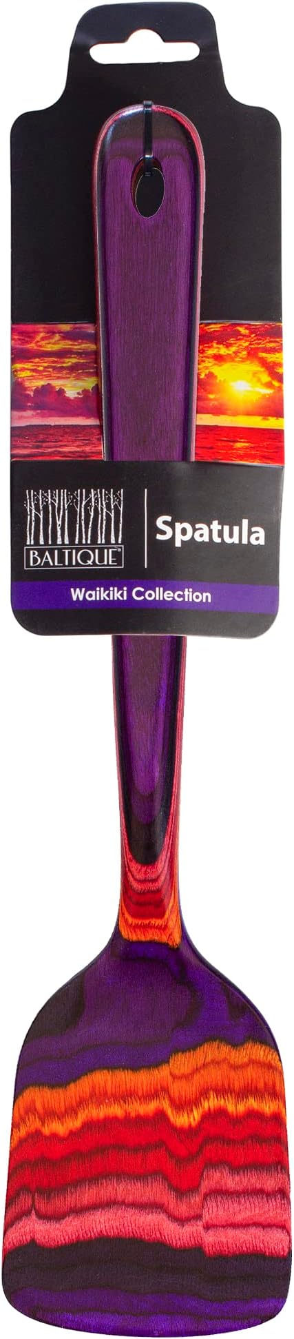 Totally Bamboo Baltique Waikiki Collection 12-1/2" Wooden Spatula, Safe for Nonstick