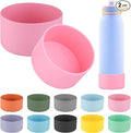 2 PCS Silicone Bottom for Ello Pop 32 OZ Water Bottle, Water Boot for Ello Pop,Avoid Scratches and Noise (Rose Red, 22oz)