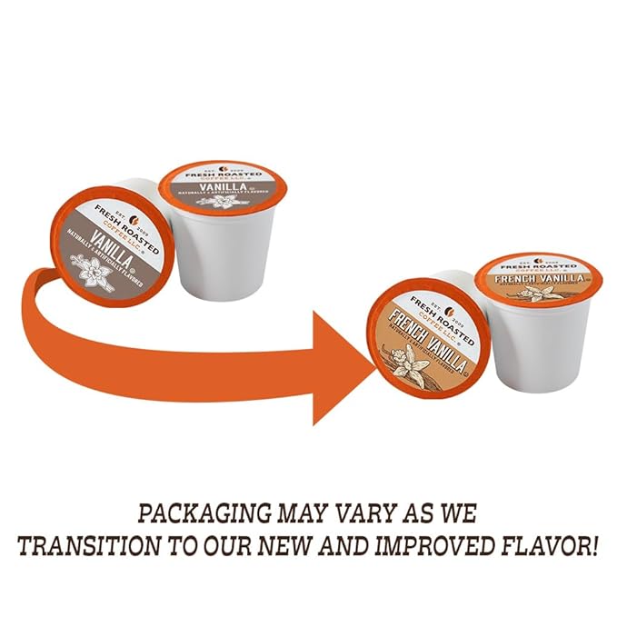 Fresh Roasted Coffee, The Great Eight, Flavored Coffee Pod Variety Pack, K-Cup Compatible, 96 Count