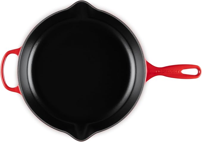 Le Creuset Enameled Cast Iron Signature Iron Handle Skillet, 11.75", Cerise
