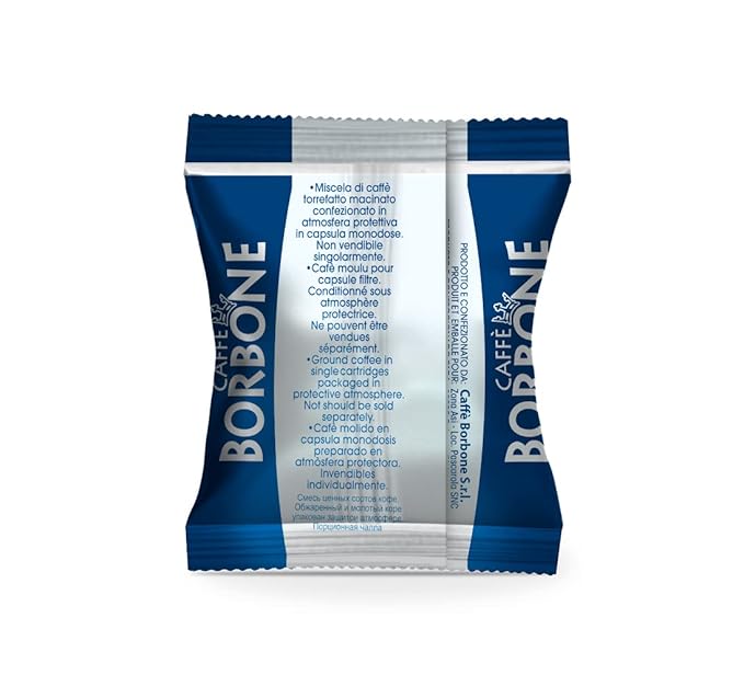 Caffè Borbone Blue Blend Nespresso Compatible Espresso Coffee Pods, 100 Count Espresso Pods
