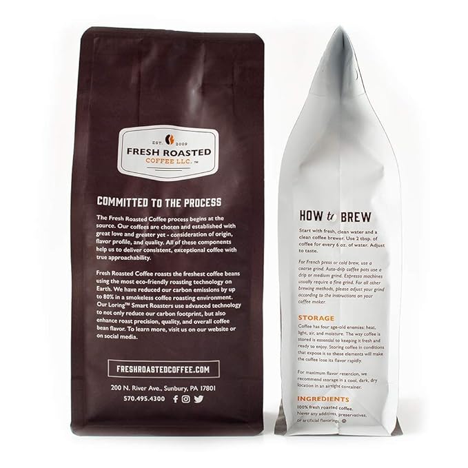 Fresh Roasted Coffee, Organic Mexican Water-Processed Half-Caf | USDA Organic, Kosher | Medium Roast 2 lb (32 oz) Whole Bean