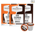 Fresh Roasted Coffee, Dark Colombian, Med-Dark Roast, 72 Pods for K Cup Brewers