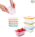 ECOBERI Small Collapsible Silicone Containers, Perfect for Snacks, Travel, Space-Saving Storage, Set of 4